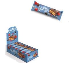 GRANIO Çikolatalı Yulaflı Kırmızı Meyveli Bar 24 x 40 Gr