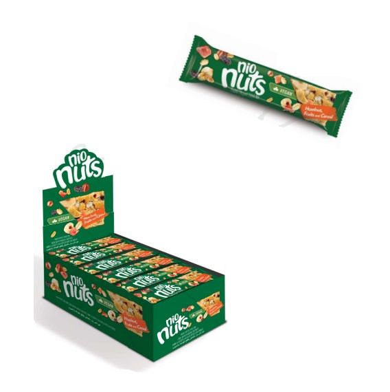 GRANIO NIO NUTS Fındıklı & Meyveli Tahıl Bar 24 x 40 Gr
