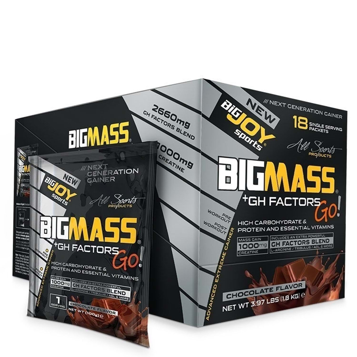 BigJoy Big Mass +GH Factors Go 1800 Gr 18 Saşe ÇİKOLATA