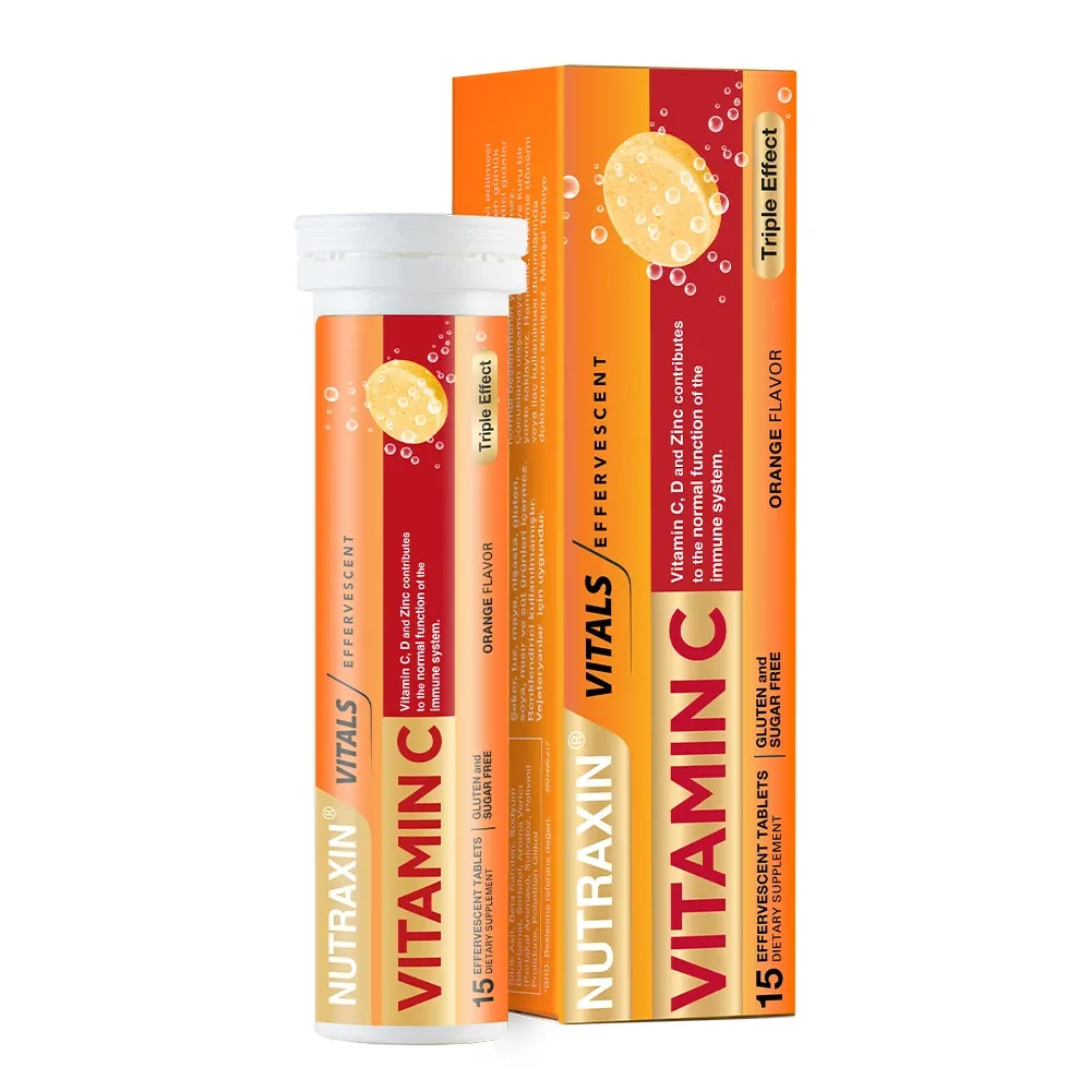 NUTRAXİN  VİTAMİN C-D-ZİNC  15 EFERVESAN TABLET