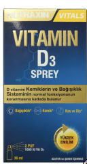 NUTRAXİN  D3 1000 IU 30 ML SPREY