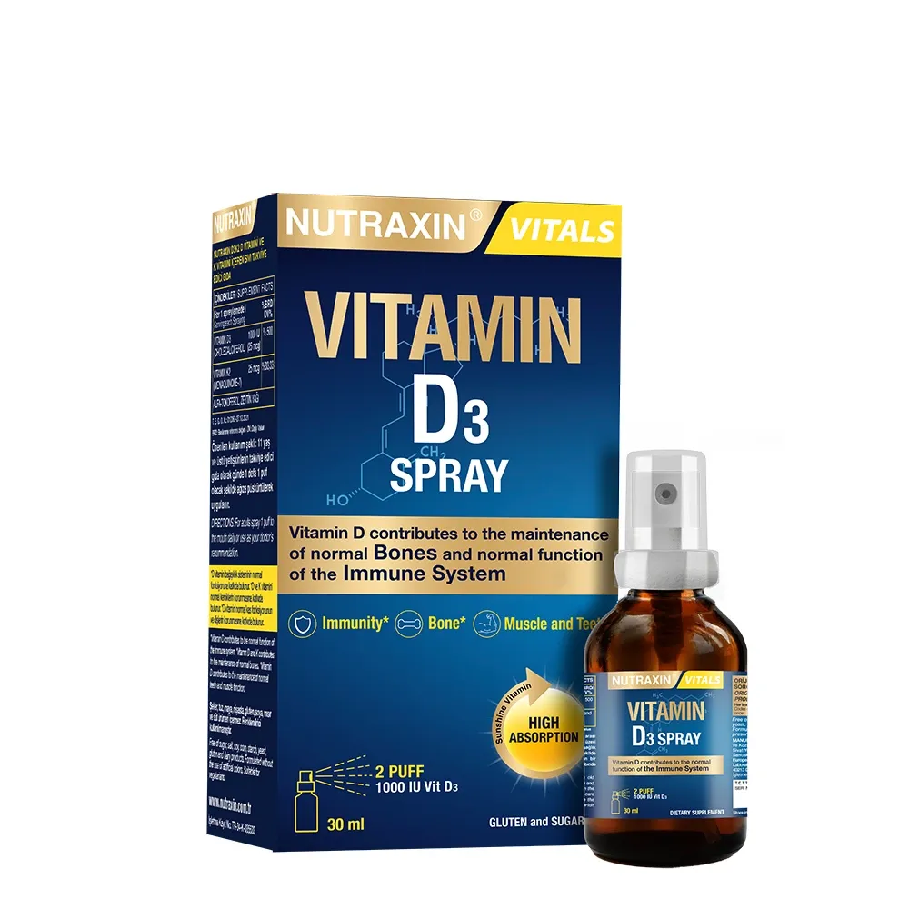 NUTRAXİN  D3 1000 IU 30 ML SPREY