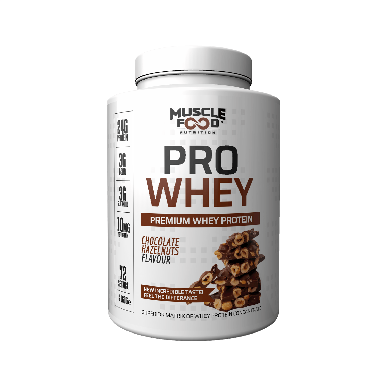MUSCLE FOOD PROWHEY PROTEİN 2160 GR ÇİKOLATA FINDIK