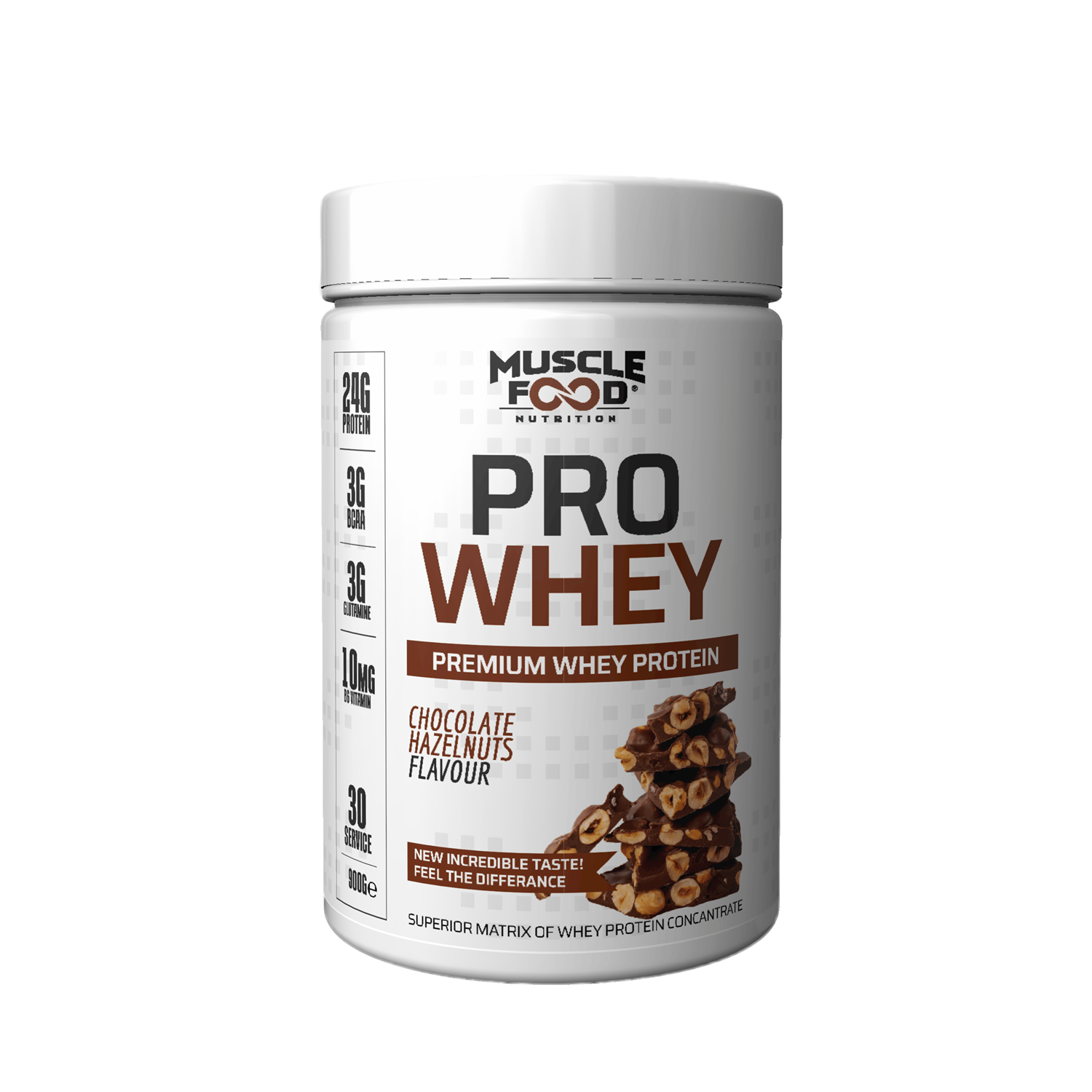 MUSCLE FOOD PROWHEY PROTEİN 900 GR ÇİKOLATA FINDIK